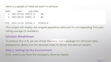 Calculate the Average Value Over the Past Five Years Using R
