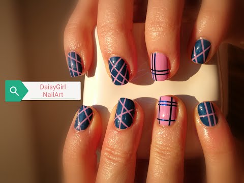 Easy striping tape Nail Art / მარტივი ზოლიანი მანიკური