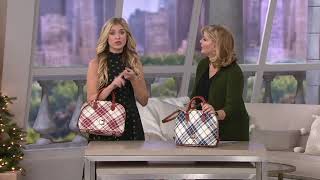 Dooney & Bourke Coated Cotton Plaid Zip Zip Satchel on QVC