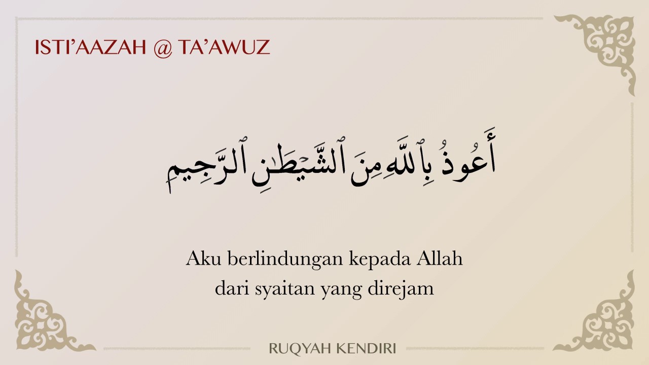 Istiazah atau Taawuz YouTube