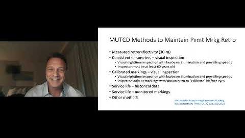 ATSSA Webinar: Summary of National Standard for Minimum Pavement Marking Retroreflectivity Levels