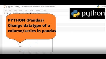 How to change datatype of a column/series in pandas (Python)