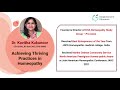 Mission 5000 webinar achieving thriving practices in homeopathy  kavitha kukunoor homeopath usa
