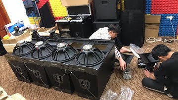 DVH ráp loa array 40 chơi sự kiện , đồng bộ củ từ neo tiếng rất sáng . lh 0363553277