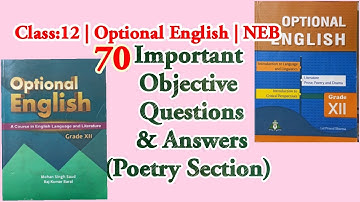 Top 70 Objective Questions & Answers of Class 12, Optional English, Poetry Section | NEB