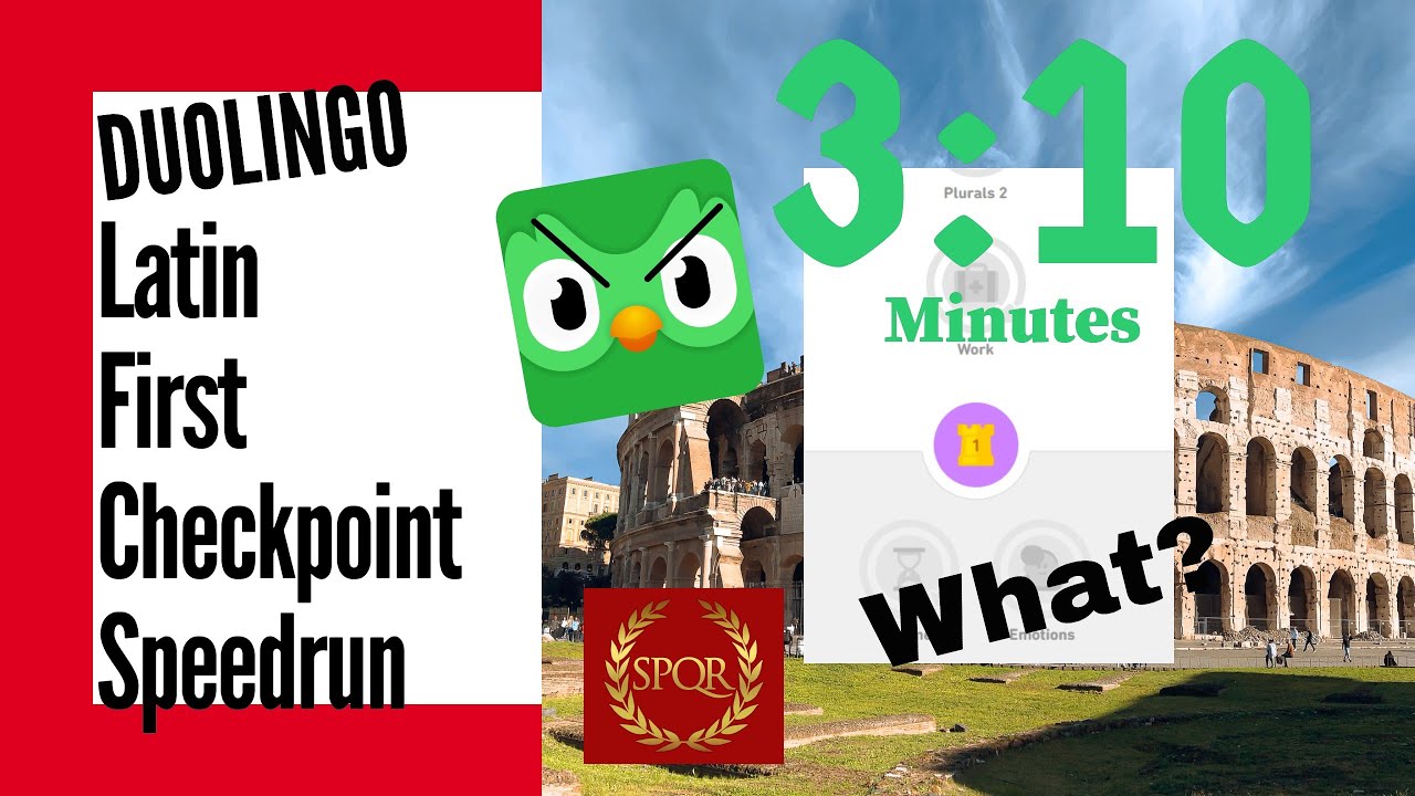 Duolingo Latin 1st checkpoint Speedrun YouTube