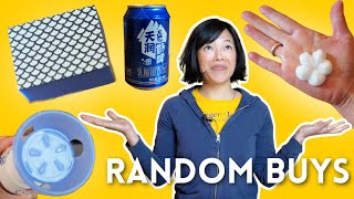Random Impulse Buys  Synthetic Diamond Mirror Cleaner?! Milk Beer, Flower Stamp Hand Soap