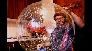 Balloon Bursting Blow Pop Size Of World Clear Green Confetti Tangobaldy