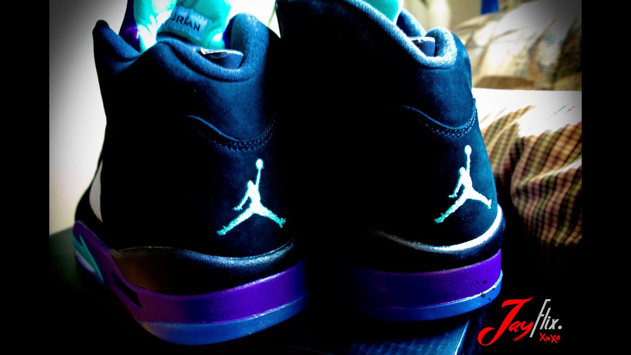 Air Jordan 5 Retro "Black Grape" Onfeet YouTube