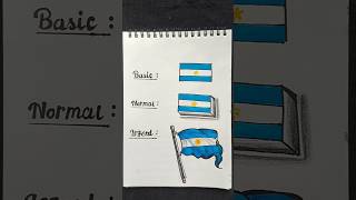 Argentina Flag ⚽🇦🇷🏆#shorts #art #drawing  #fifa #messi #worldcup