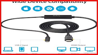 StarTech com 6ft USB C to HDMI Cable   USB Type C to HDMI Adapter Cable   4K 30Hz   Black