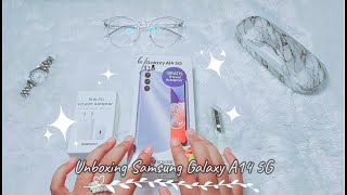 Unboxing Samsung A14 5G Silver Aesthetic + Camera Test ✨️