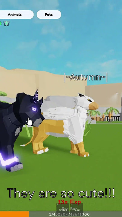 Roblox Animal Simulator baby lion and griffin update