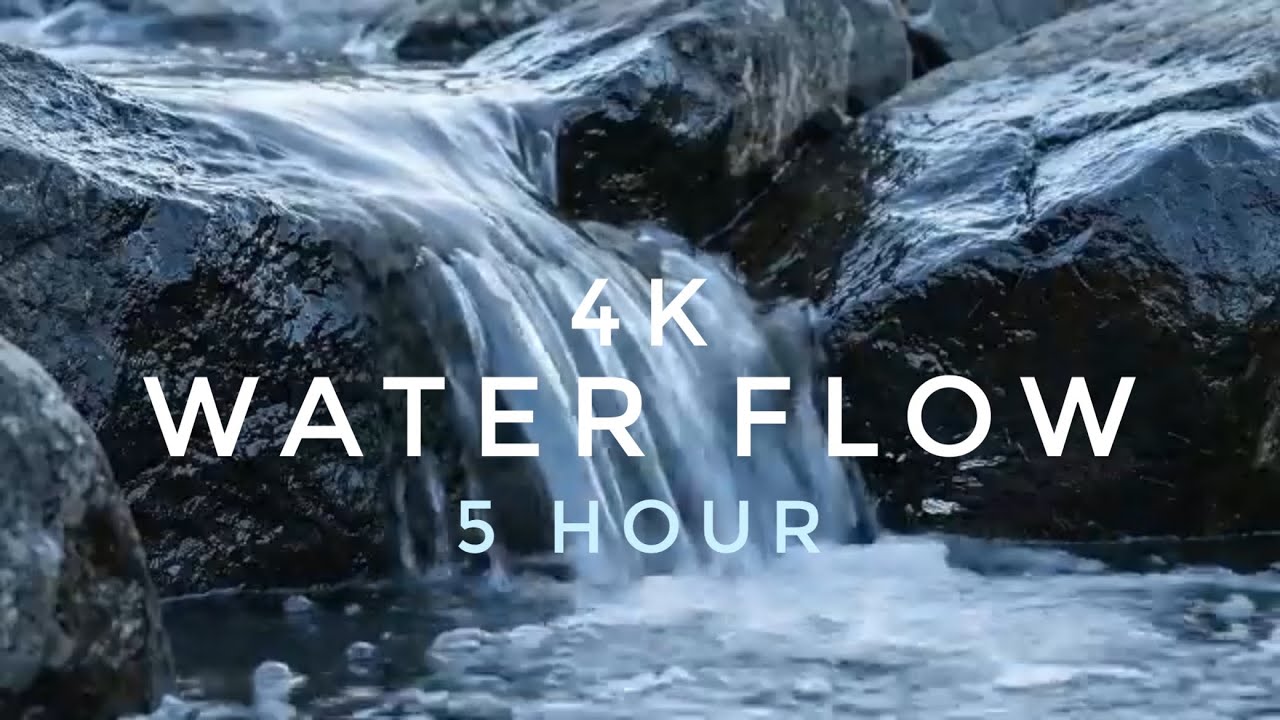 5 Hours Relaxing Water Stream Sounds 🌊| Natural Waterfall for Deep Sleep, Meditation #relaxation #yt