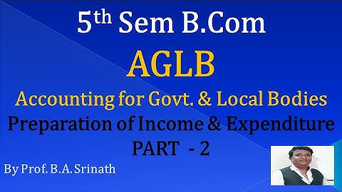 AGLB - Statement of Income & Expenditure - Problem No. 2 - 5 Marks By Srinath Sir