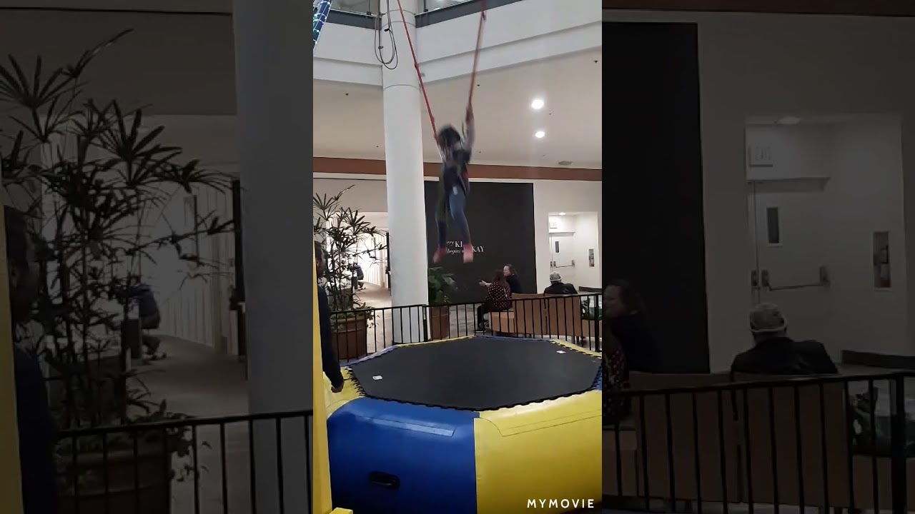 Bungee jumping at the mall YouTube