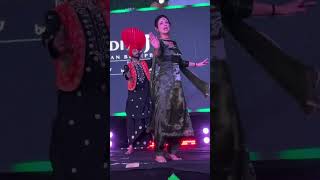 Girl in Black Satin-Silk Dancing with Punjabi Song