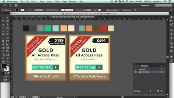 How to use adobe illustrator export print and banner ads via art boards online video lesson