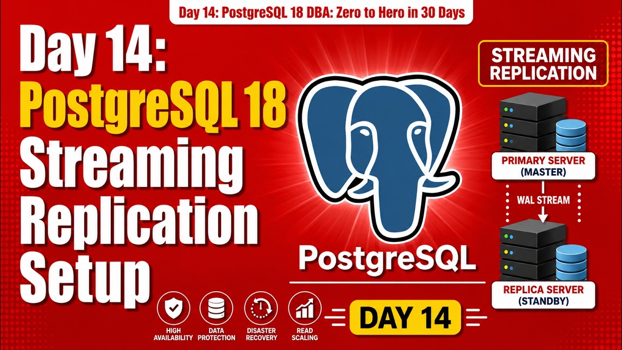 Day 14: PostgreSQL 18 Streaming Replication Setup #postgresql # ...