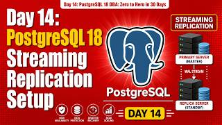 Day 14: PostgreSQL 18 Streaming Replication Setup #postgresql #replication #day14 #ha