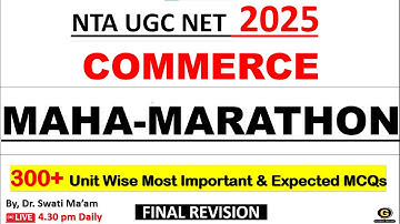 Complete Commerce Marathon all 10 unit revision with IMP MCQS II UGC NET 2025 Commerce & Management