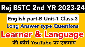 bstc 2nd year English part-B unit-1 class-3 #deledacademy