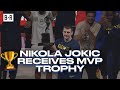 Nikola Jokic Receives MVP Trophy In Denver Ahead Of Game 3