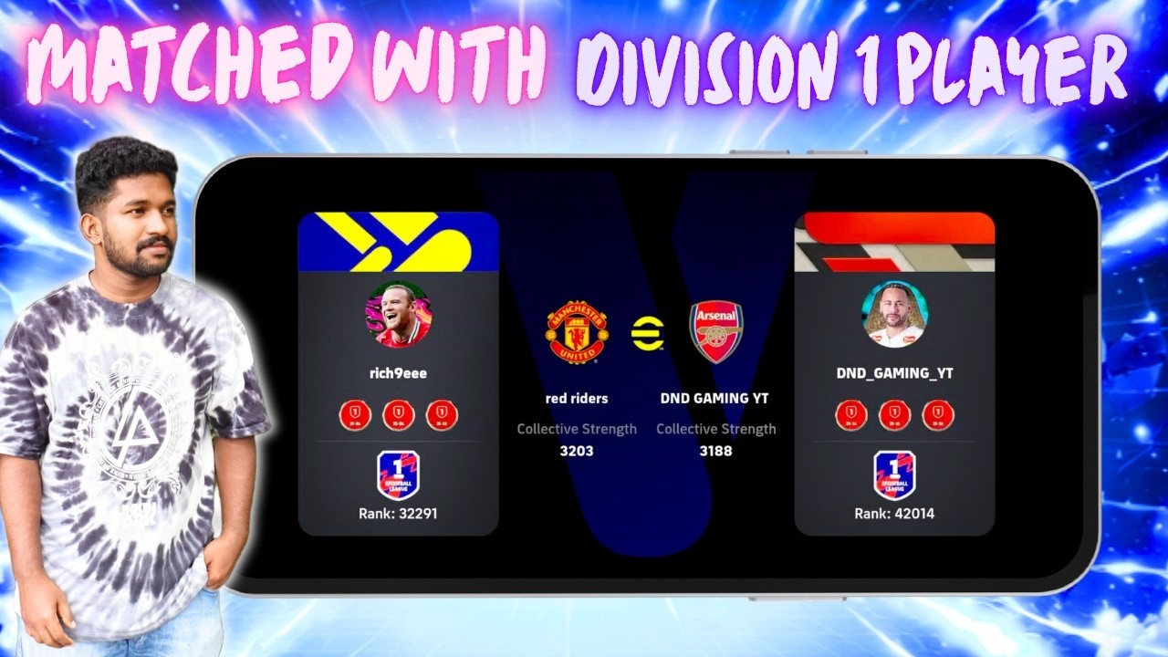 ഇത് എന്താ ഇങ്ങനെ 😭 Gameplay against division 1 opponent 💥 lucky opponent 🥵