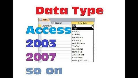 Computer Training in Urdu MS Access 2003 - 2007- Data Type in Access  - Lunar Computer College