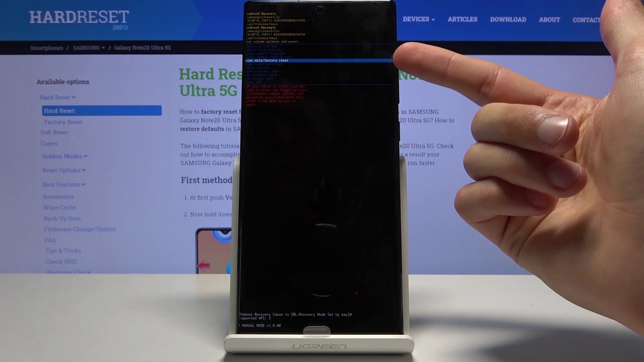 How to Hard Reset SAMSUNG Galaxy Note20 Ultra - Remove Data by