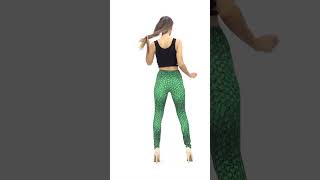 Creamy Soft Green Mermaid Scale Leggings