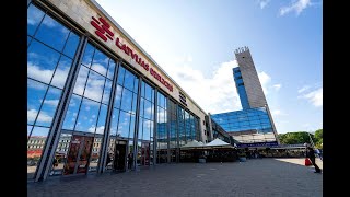 Walk in Riga centre, Central Train Station, Latvia (part 1)