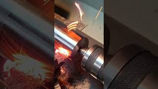 Machining C45 H9 So Hard The Chips Caught Fire 🔥 | Lathe Almost Needed Last Rites #turning #steel