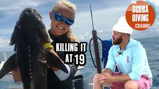 Age 19: Female Spearfishing Guide, Divemaster, AND Boat Captain! | with Carly Friedman & Kenny Dyal