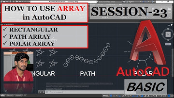 AutoCAD Hindi Session -23 || TYPE OF ARRAY