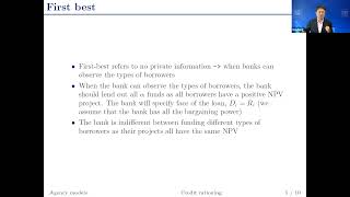Module 3 Lesson 6: Credit rationing - An application of the basic adverse selection models