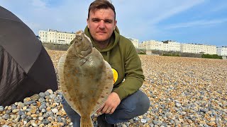 Plaice fishing on Brighton beach sea fishing uk 