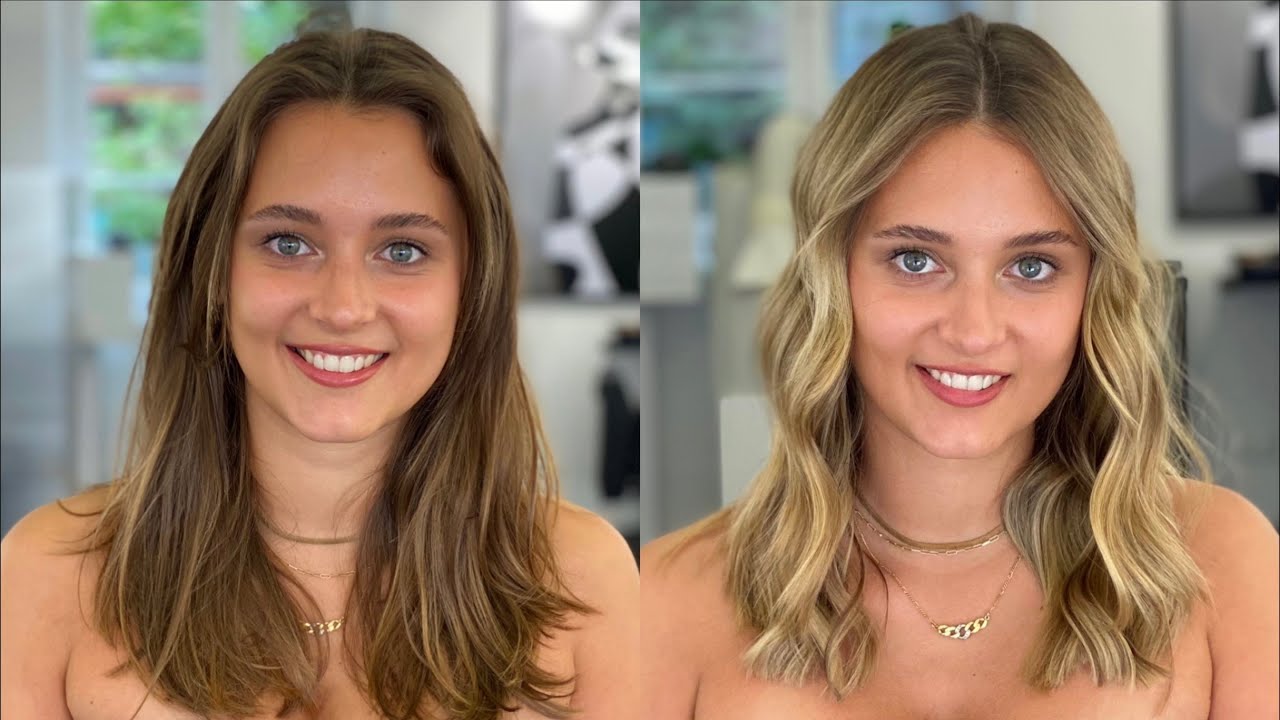 face framing balayage blonde strahnen vorne umstyling youtube