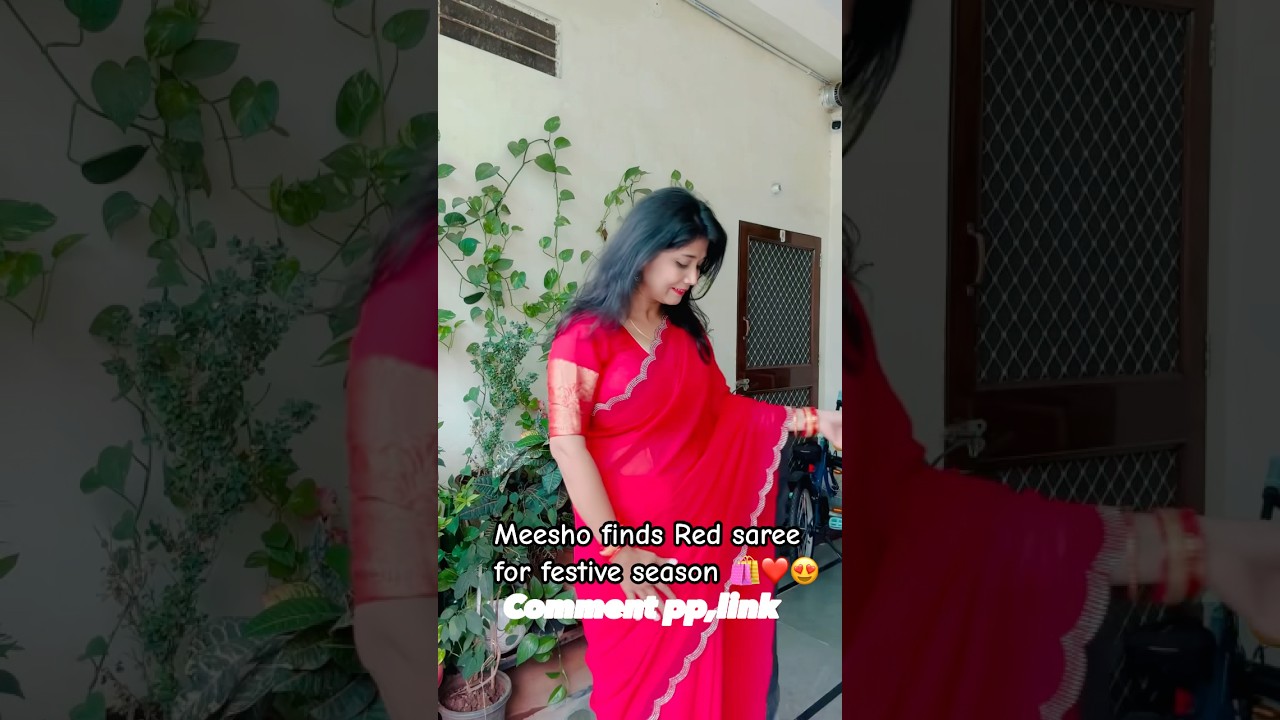 Red saree haul for festive season | video tagged for link 