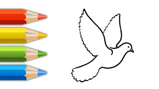 how to draw bird 🕊️ || bird 🕊️ drawing || easy bird drawing || drawing for kids #drawing #sketch  screenshot 5