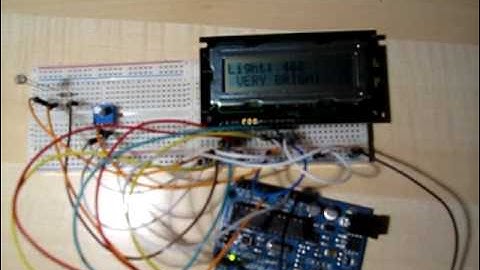 Arduino project 1 - basic light sensor with 16x2 LCD display