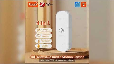 10G Human Motion Sensor Tuya Zigbee MmWave Radar Detector with Luminance Temperature Humidity Sensor