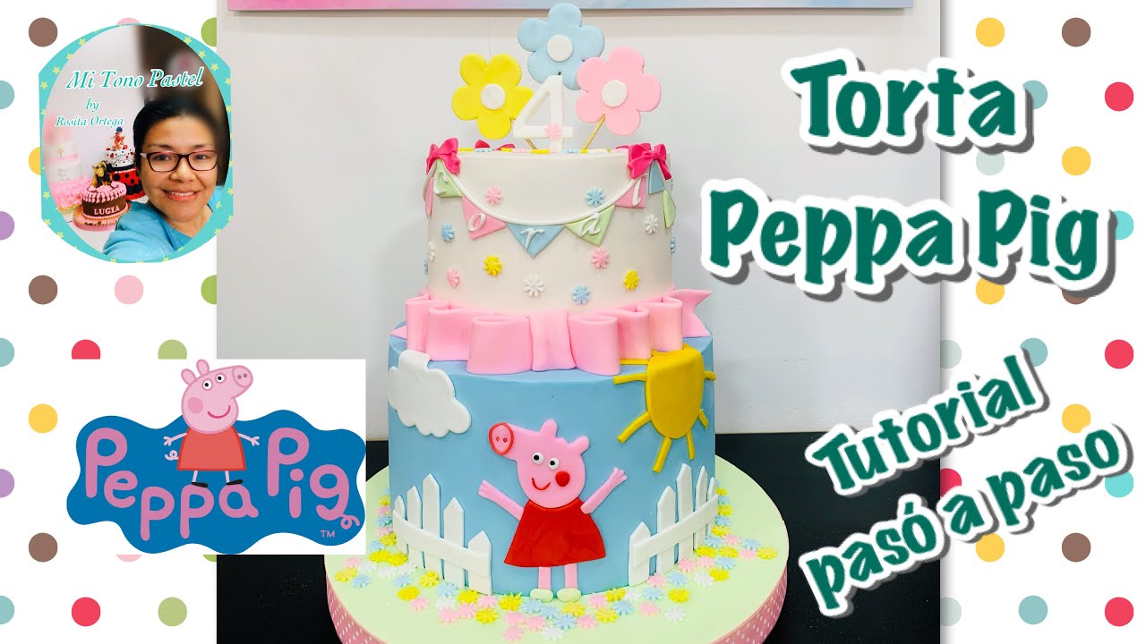 Pastel Peppa Pig 2D paso a paso