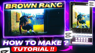 Trending Brown Rang Montage Edit TUTORIAL 🔥 !! Free Fire CAPCUT Editing 📲🥵