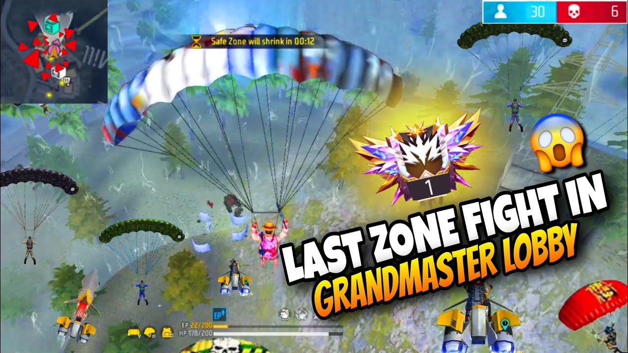 FREE FIRE LAST ZONE FIGHT 😤 IN GRAND MASTER LOBBY 🥵 - YouTube
