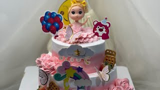 Make a 2-tier doll cake
