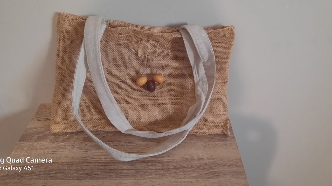 comment fabriquer une sac la main avec des  jute//recyclage