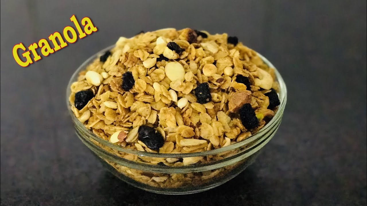 Healthy Granola Recipe in Malayalam Stovetop/No Oven Oats Granola