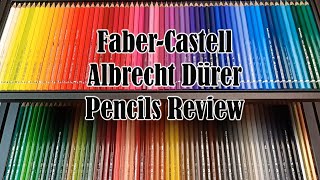 Faber Castell's Albrecht Durer Watercolour Pencils! 120 in a Fancy Wooden Case. Swatching & Artwork