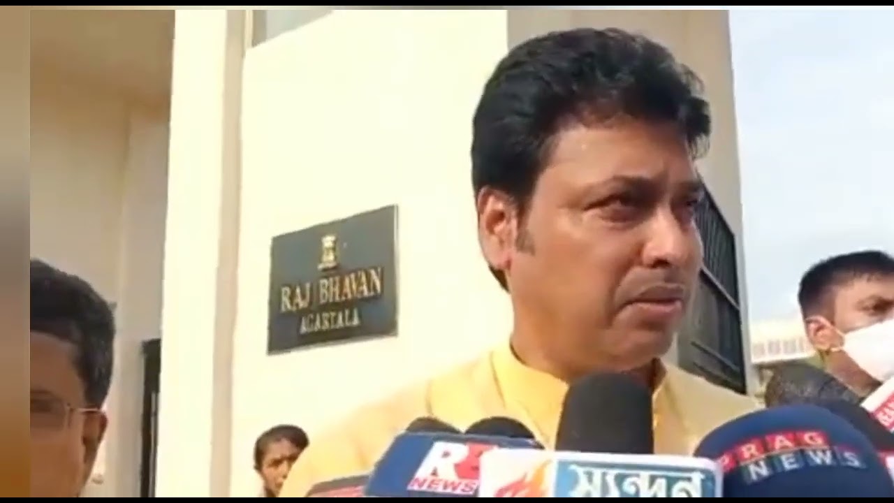 Biplab Deb breaks down after resigning from CM post